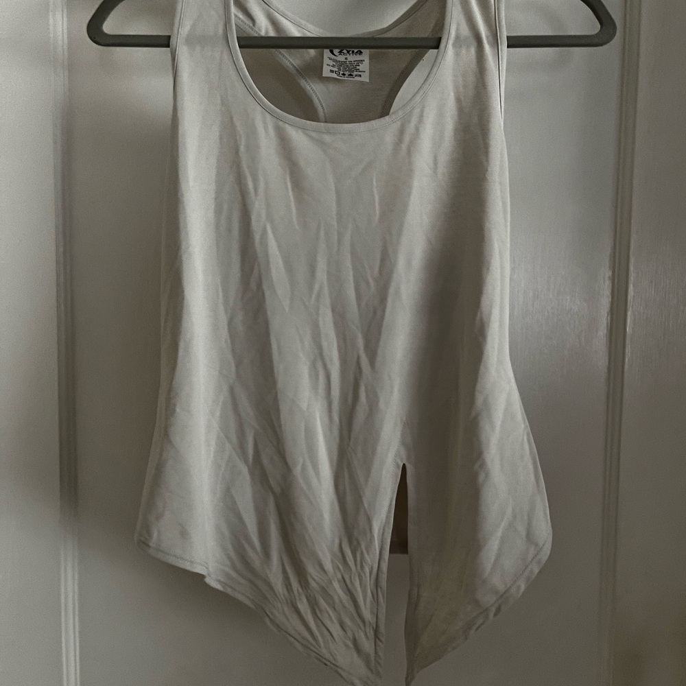 ZYIA Asymmetrical White Tank Top